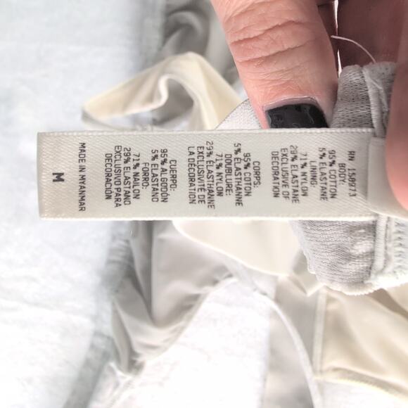 SKIMS (2) Cotten Jersey Bralettes Ivory/Gray S/M - Picture 10 of 11